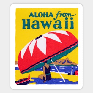 1930 Hawaiian Beach Magnet